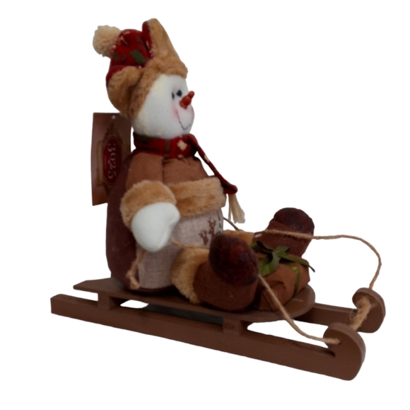 12" Snowman on a Sleigh - Picture 2 of 8